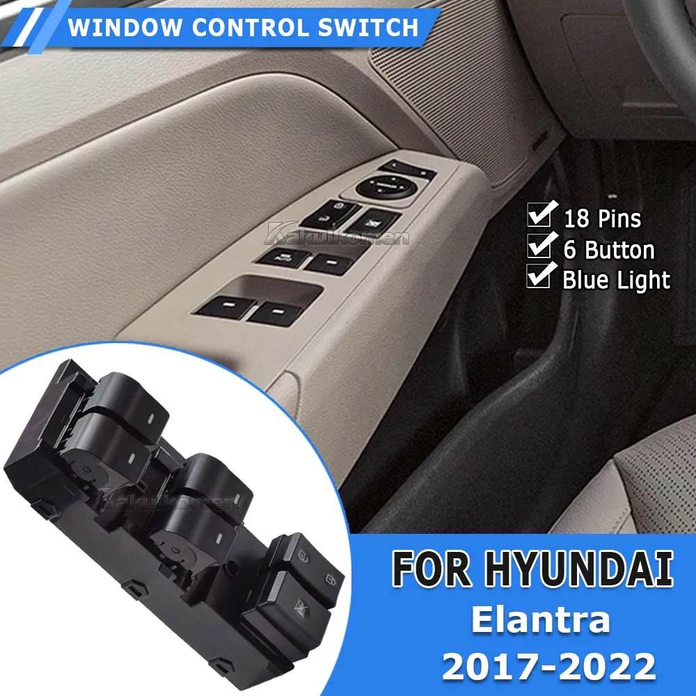 

93570F2200 Автомобильная электрическая кнопка управления стеклоподъемником со стороны водителя 93570-F2200 для Hyundai Elantra 2017-2022