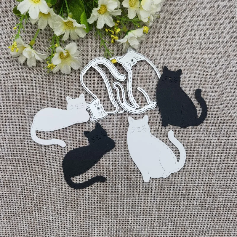 Cute cat frame background Metal Cutting Dies Stencils For DIY Scrapbooking Decorative Embossing Handcraft Template