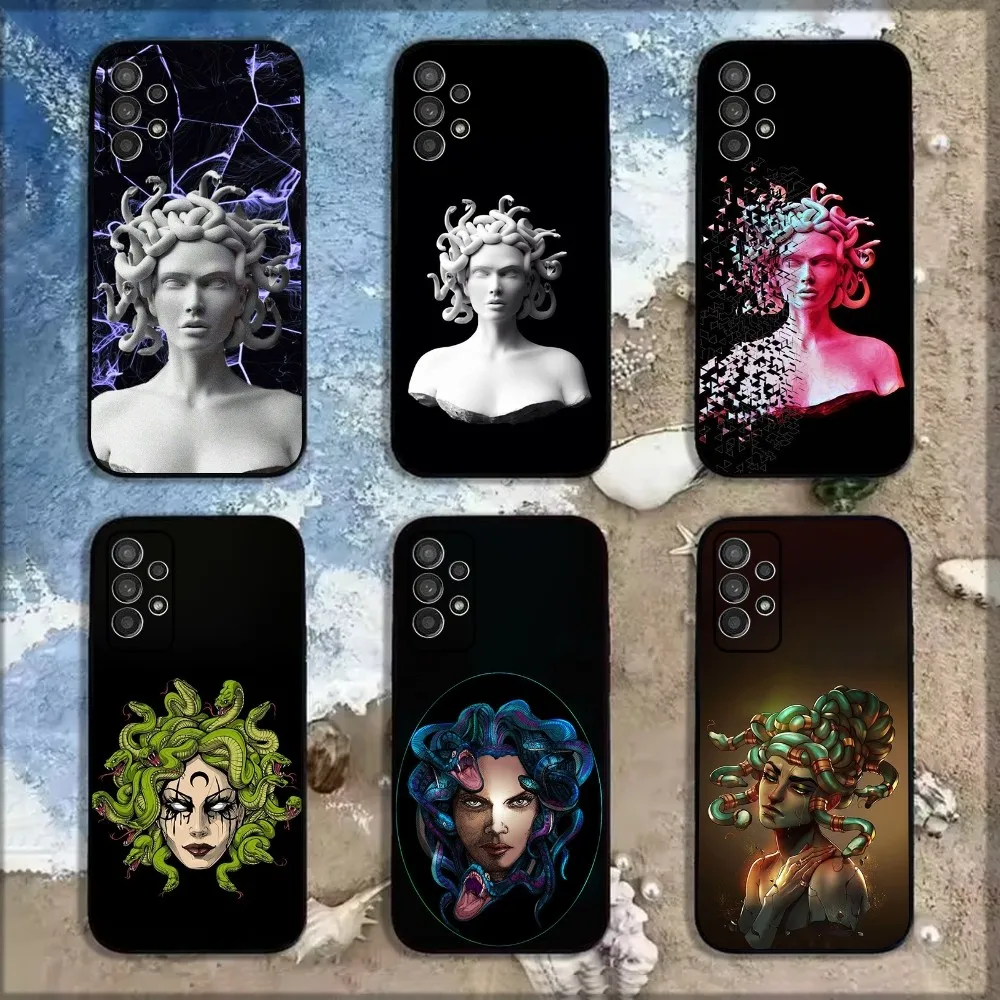 Ancient Greek Mythology Medusa Phone Case For Samsung Galaxy A13,A21s,A22,A31,A32,A52,A53,A71,A80,A91 Soft Black Shell