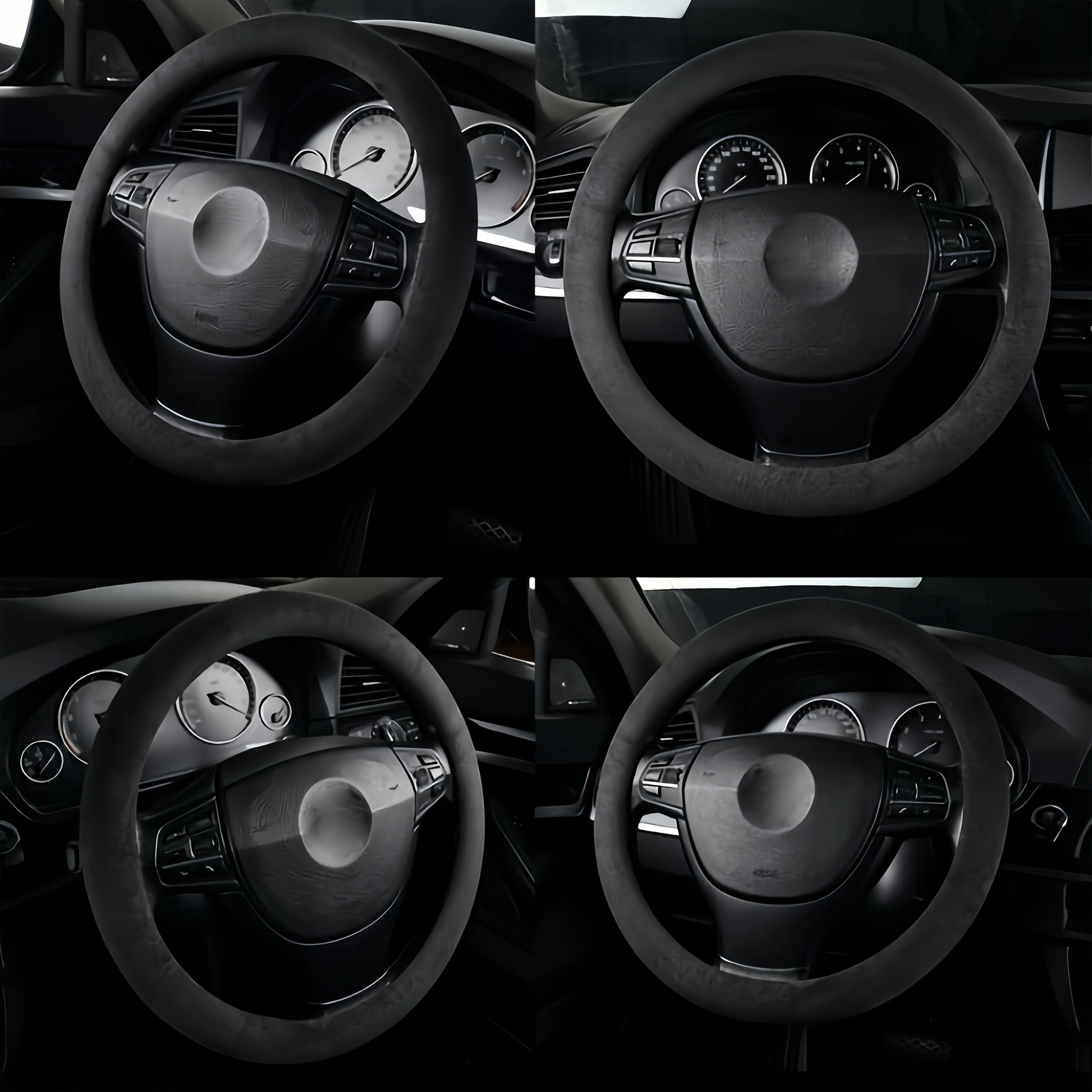 

1pcs Car Steering Wheel Cover Non-Slip Breathable Suede Wheel Protector Cove Universal Steering Cover Car Interior Accessories