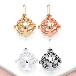 OCESRIO Retro Harmony Ball Chime Bola Necklace Pendant for Pregnancy Copper Gold Plated Wishing Ball Gifts for Wife pdtb403