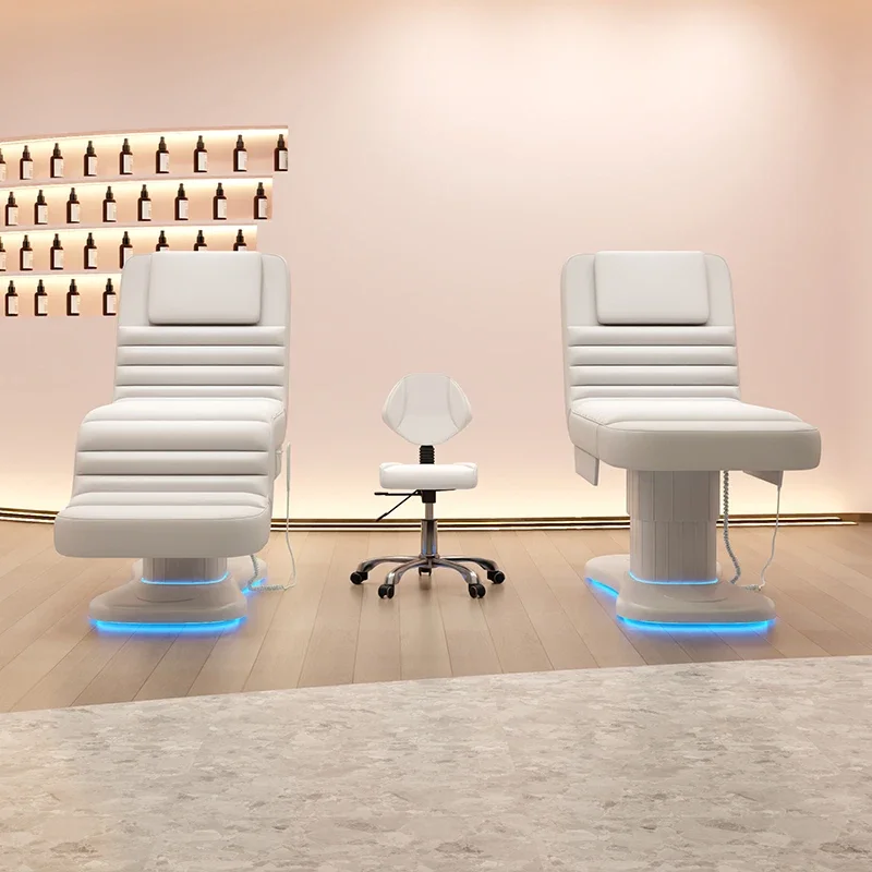 سرير تجميل كهربائي، سرير تدليك وعلاج، سرير رفع وتطريز متعدد الوظائف، سرير قابل للطي من اللاتكس لصالونات التجميل