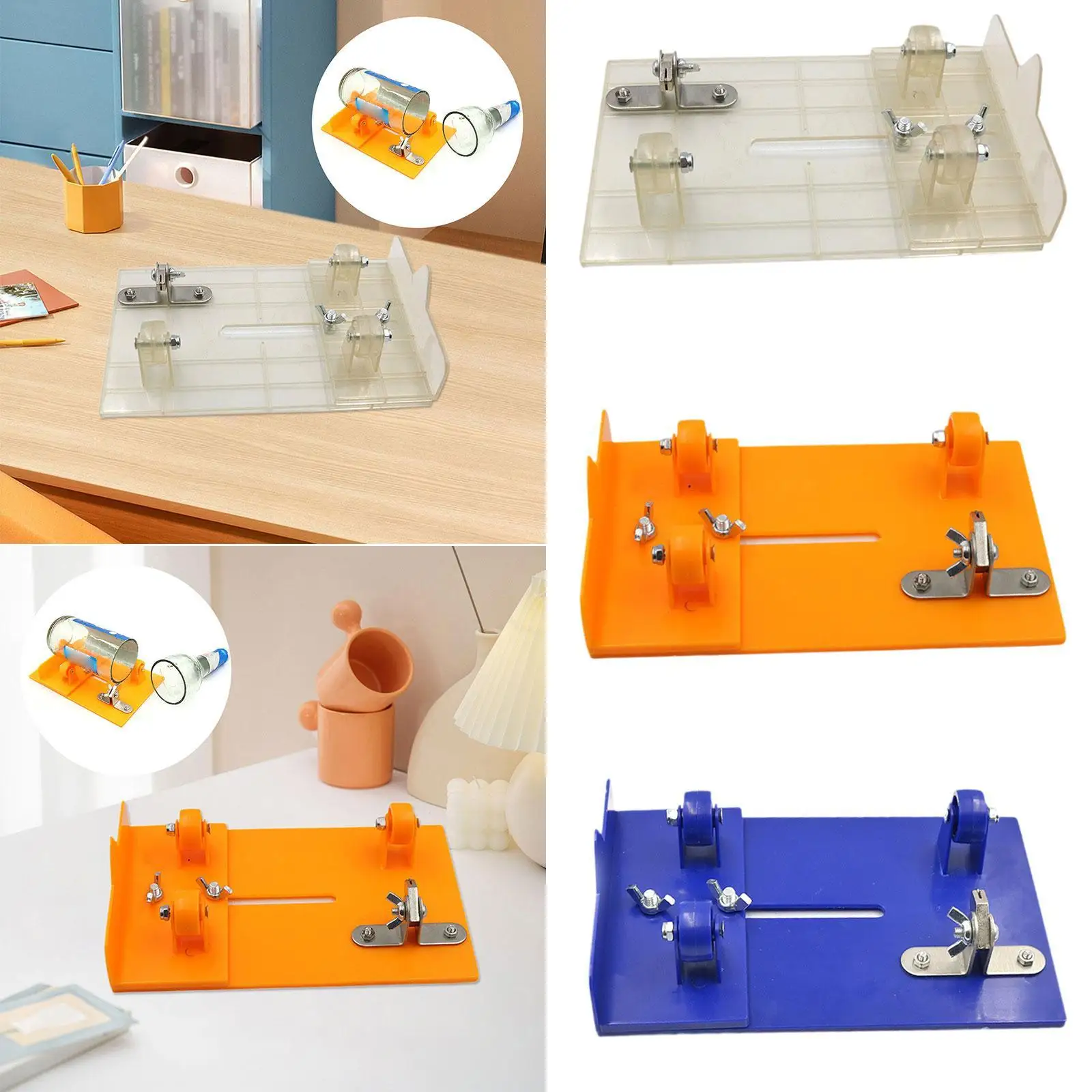 

Резак для стеклянных бутылок DIY Устройство, ПК Многоцелевой высокопрочный станок для резки квадратных и овальных бутылок