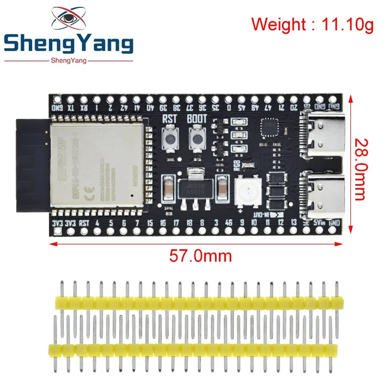 TZT ESP32-S3-DevKitC-1 ESP32-S3 WiFi Bluetooth-compatible BLE 5.0 Mesh Development Board ESP32 Wireless Module N16R8