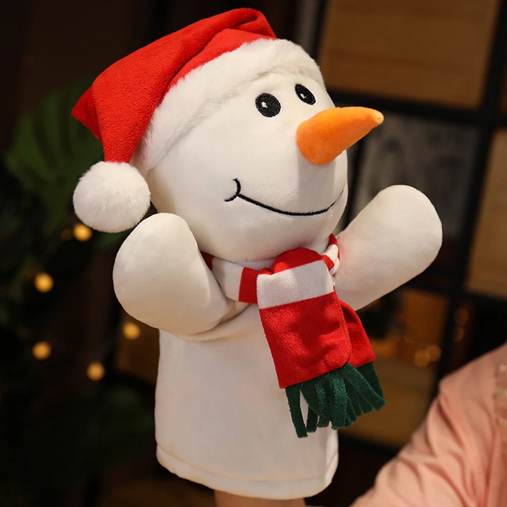 Santa หุ่นมือ Finger Claus การ์ตูนคริสต์มาสเด็ก Mini Cotton Deerlet เด็ก Plush Lovely