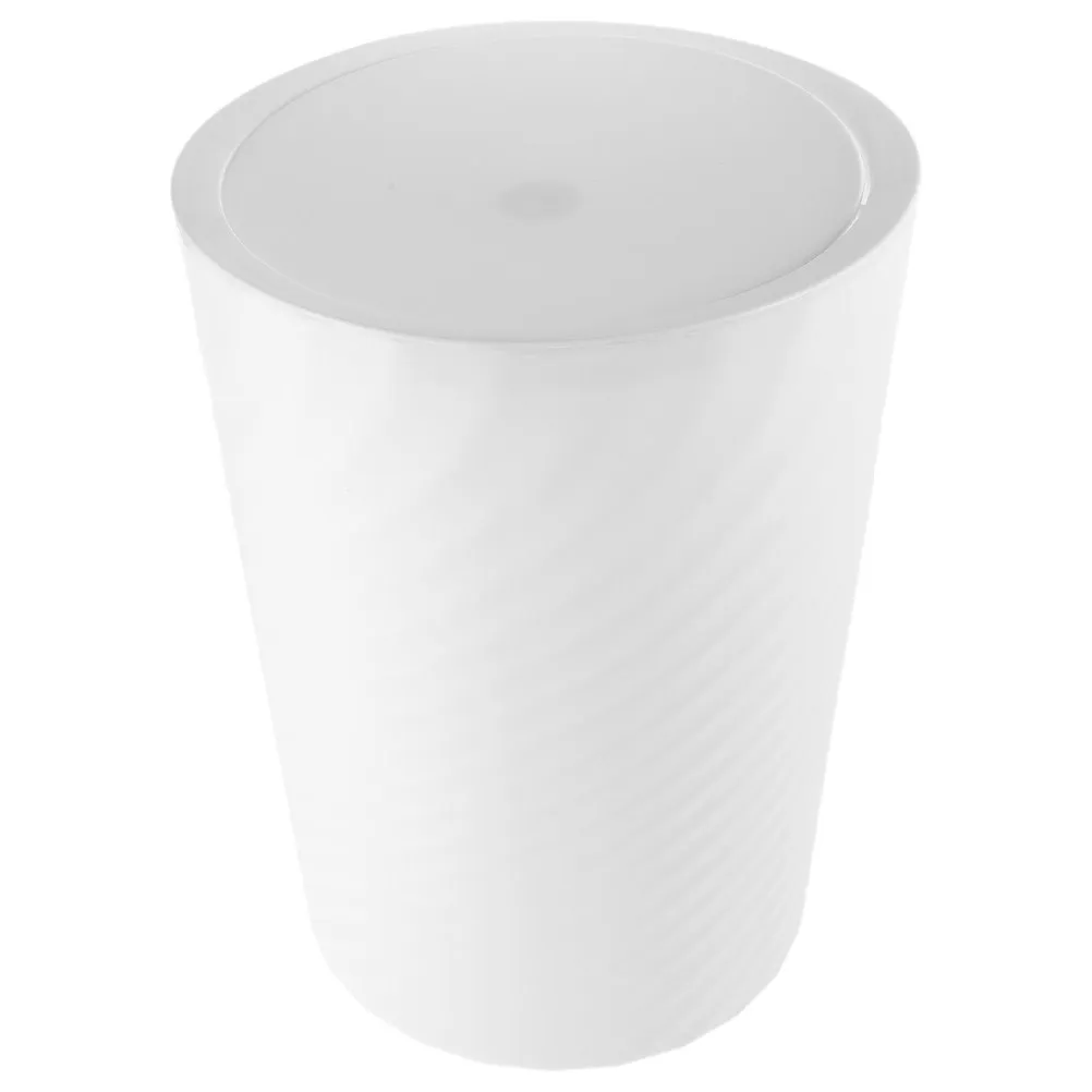 

Swing Lid Trash Can with Large Capacity Plastic Material for Kitchen Bathroom Toilet Living Room Thickened Garbage Bucket Home
