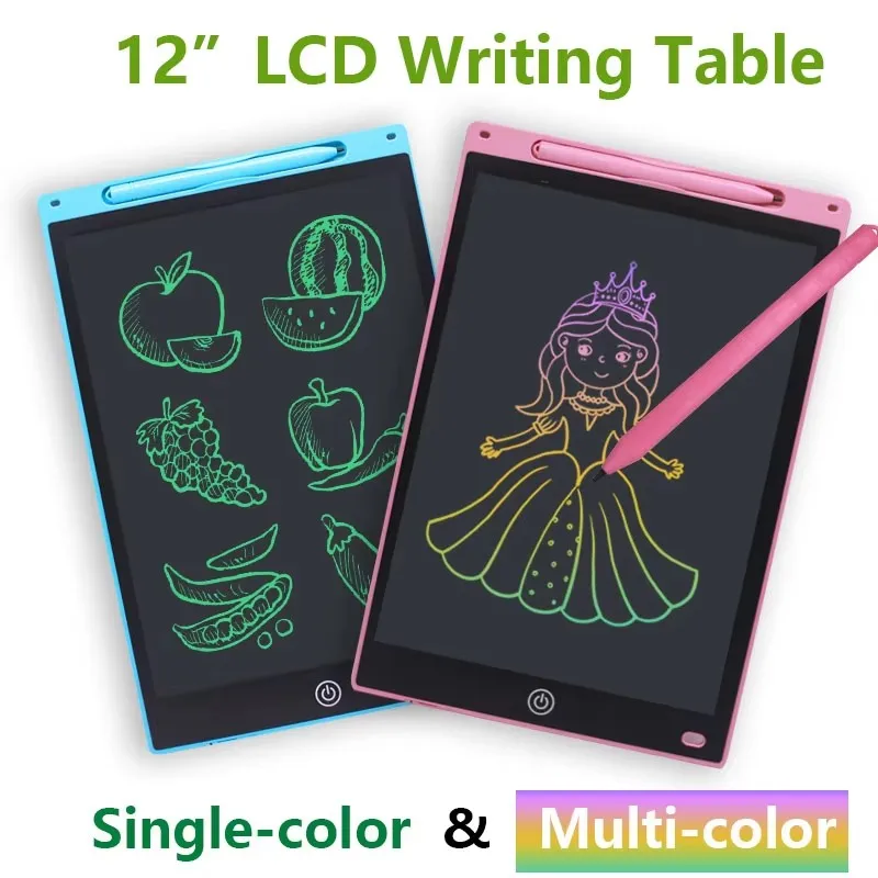 Mehrere Größen erhältlich: Zeichen- und Übungstafel – Handschrift-Tablet mit One-Touch-Löscherfunktion – 12'', 10'', 8'' – Wählen Sie Ihre Farbe – Detail 4