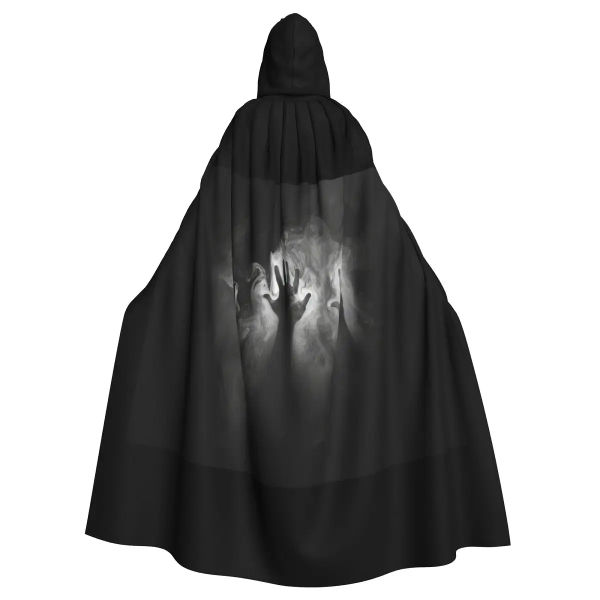 

Ghostly Hands Cloak with Misty Background for Halloween Horror Cosplay Unisex Adult Cloak with Hood Long Witch Costume Cosplay