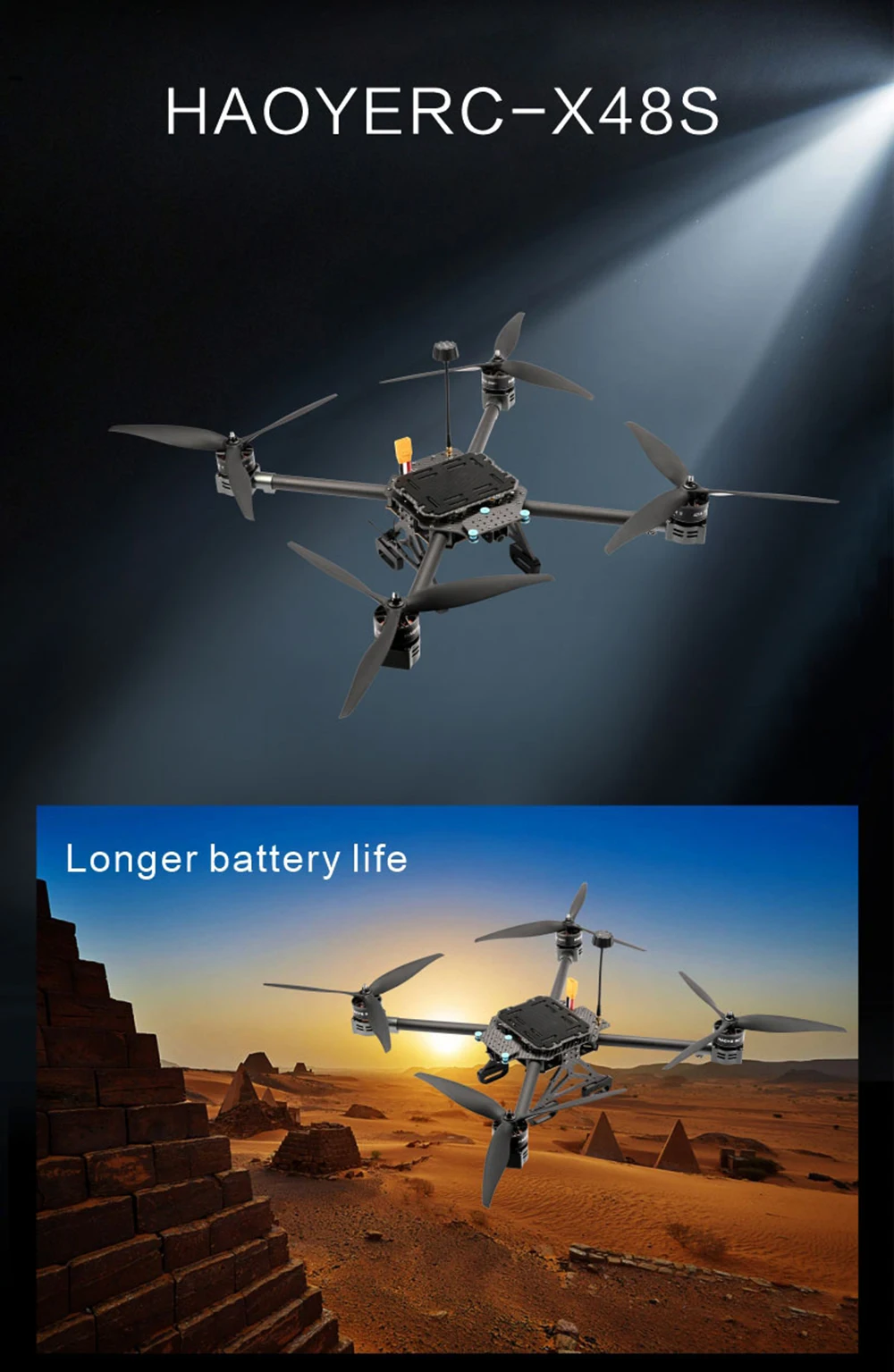 FPV Racing Drone X48S 14-inch Mounted Throwing Hovering Long Endurance 7-15kg Ultra Heavy Payloadcopter Kit