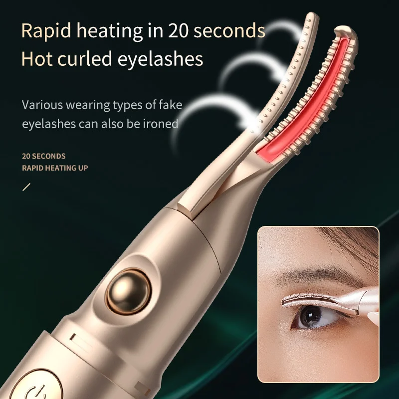 Electric Eyelash Curler with Eyebrow Trimmer 2 in 1 Eye Lash Perm Shaping and Lasting Curling Eyelash Clip Eye Brow Shaper Tools