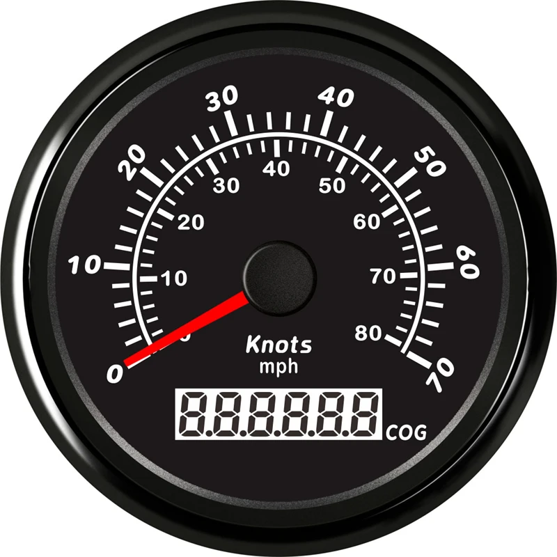 New Type Boat Instrument Panel GPS Speedometers 85mm 0-70Knots Speed Mileometers 0-80Mph Device with Antenna & 8 Kinds Backlight