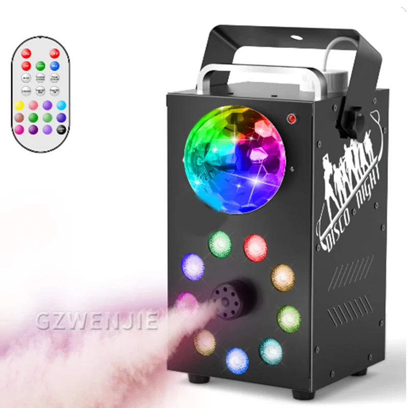 700W Smoke Machine 9PCS 3-in-1 LED RGB Remote Control Fog Machine Fieryzeal DJ Disco Party Wedding Halloween Stage Effect Fogger