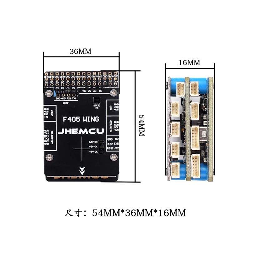 JHEMCU-Contrôleur de Vol pour Avion RC, pouvez-vous roscope OSD Blackbox BEC5V 8A