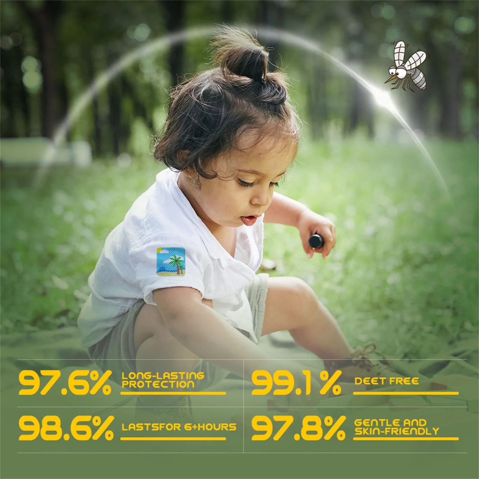 Mugwort Mosquito Summer Outdoor Children's Summer Itching Agent, Skin Agent, Mosquito Bites ,Gentle Fresh Aroma For Children