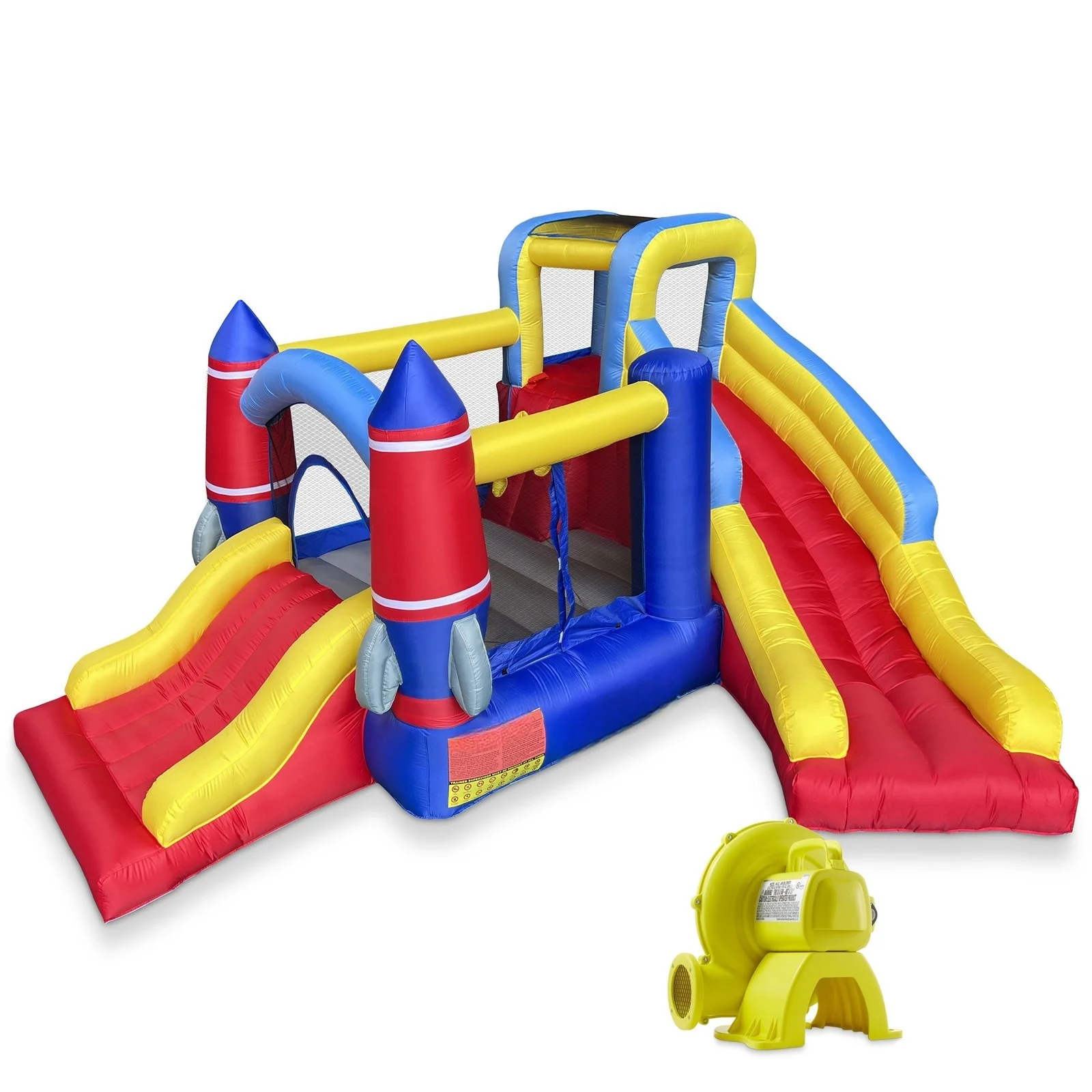 

Bounce House with Two Slides and Blower, Inflatable Bouncer for Kids