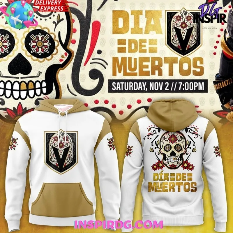 

Vegas Golden Knights Dia De Los Muertos Hoodies Men's and Women's Outdoor Sports Leisure Fashion Adult Children