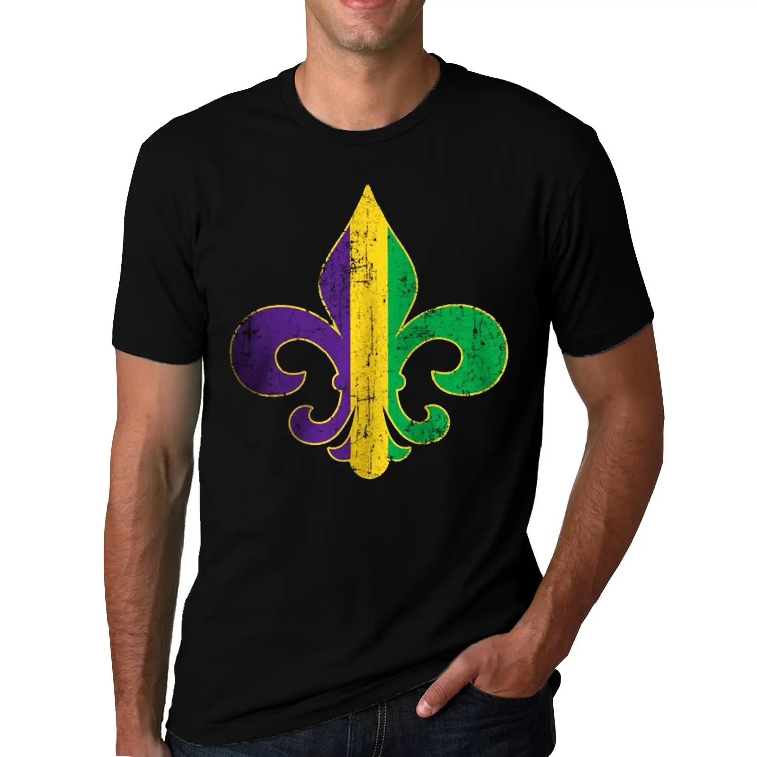 Mardi Gras Shirt for Men, Tie, Dye, Fat, Tuesday, Carnival Tee Top, New Orleans, NOLA Fleur, De Lis Parade T, Unisex Fashion