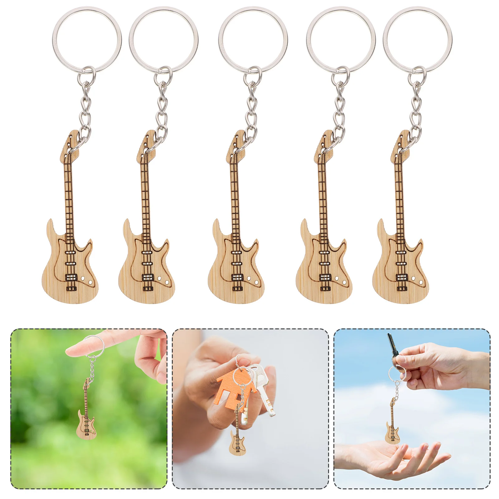 เครื่องดนตรีพวงกุญแจโซ่แหวนขอบคุณตะกร้าของขวัญอุปกรณ์เสริมสําหรับผู้หญิง Decor