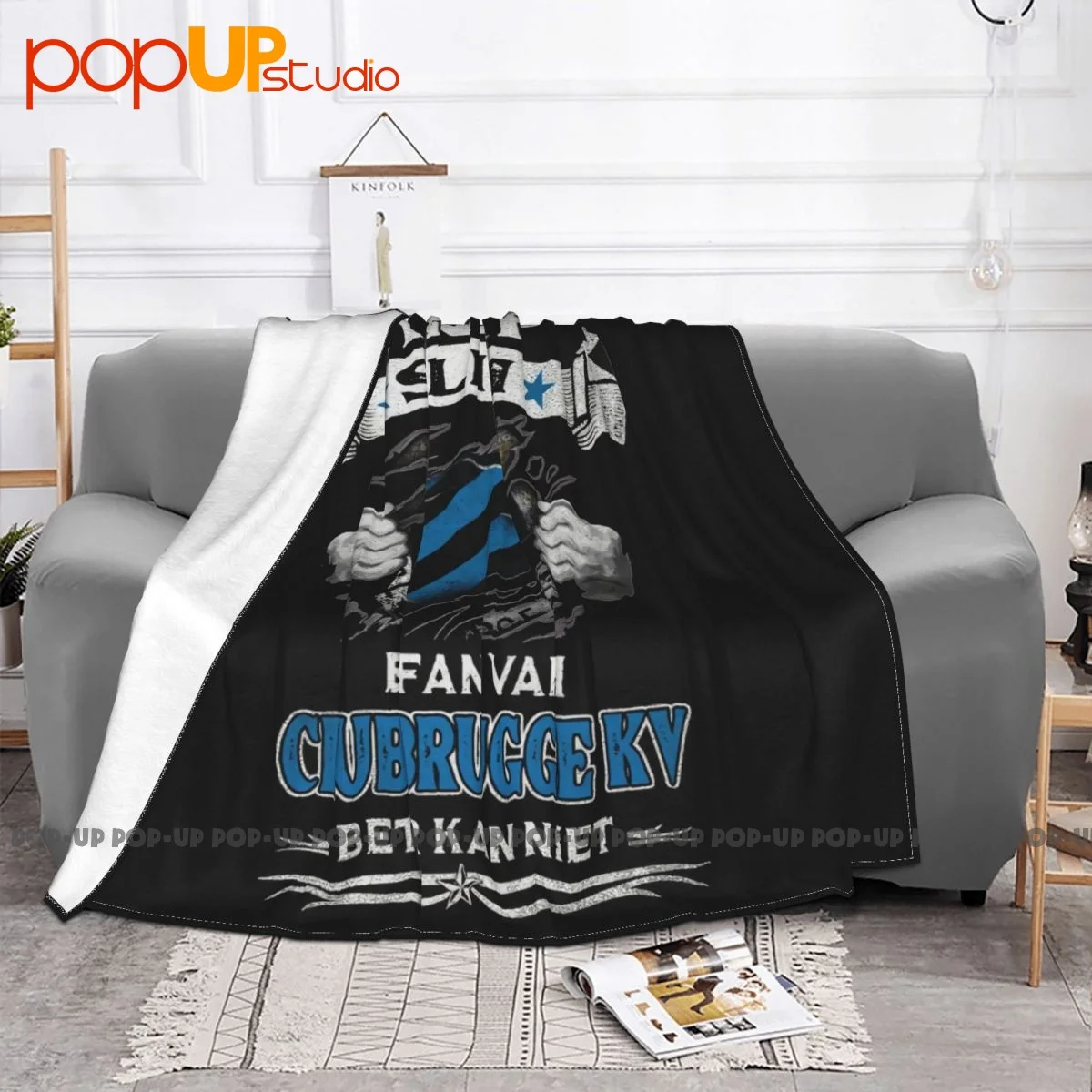Knap Slim En Fan Van Club Brugge Kv Beter Kan Niet Blanket Fluffy Super Warm Camping Blanket