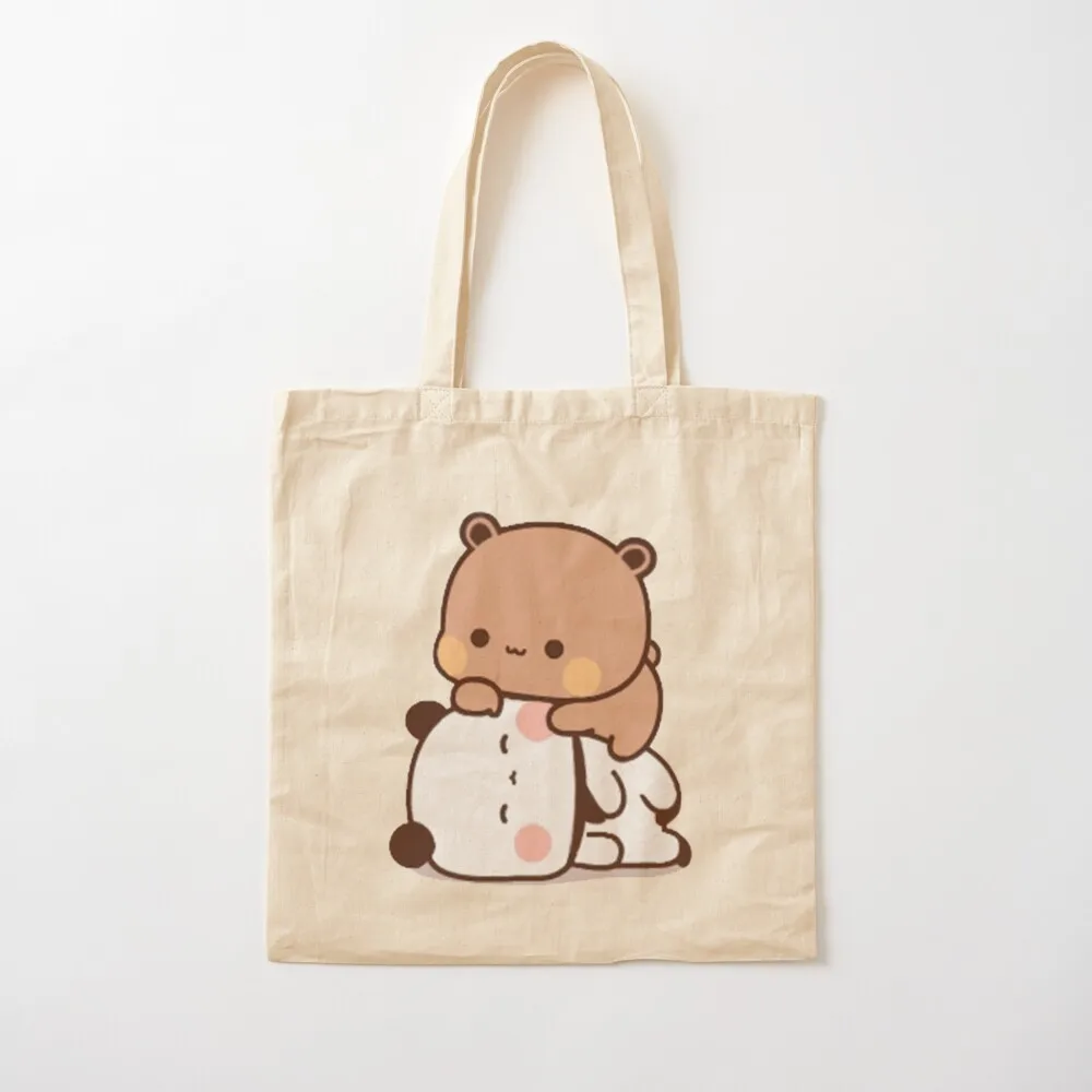 Cute Dudu Is Laying On The Sleeping Bubu Tote Bag bags luxury women shopper bags for women Canvas stote bag