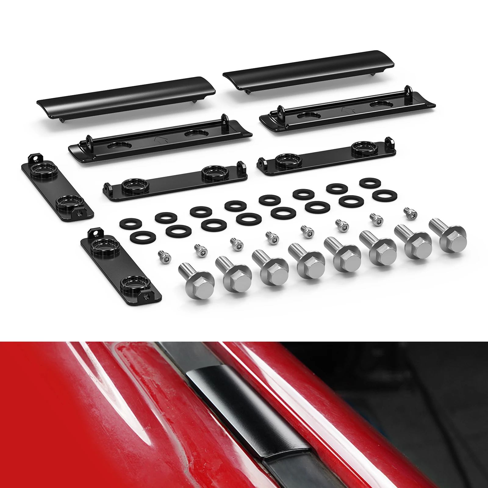 

BEVINSEE Naked Roof Conversion Kit for Toyota RAV4/Highlander/4Runner/Land Cruiser,Replace 75596-0E040, 75596-35030, 75596-42010