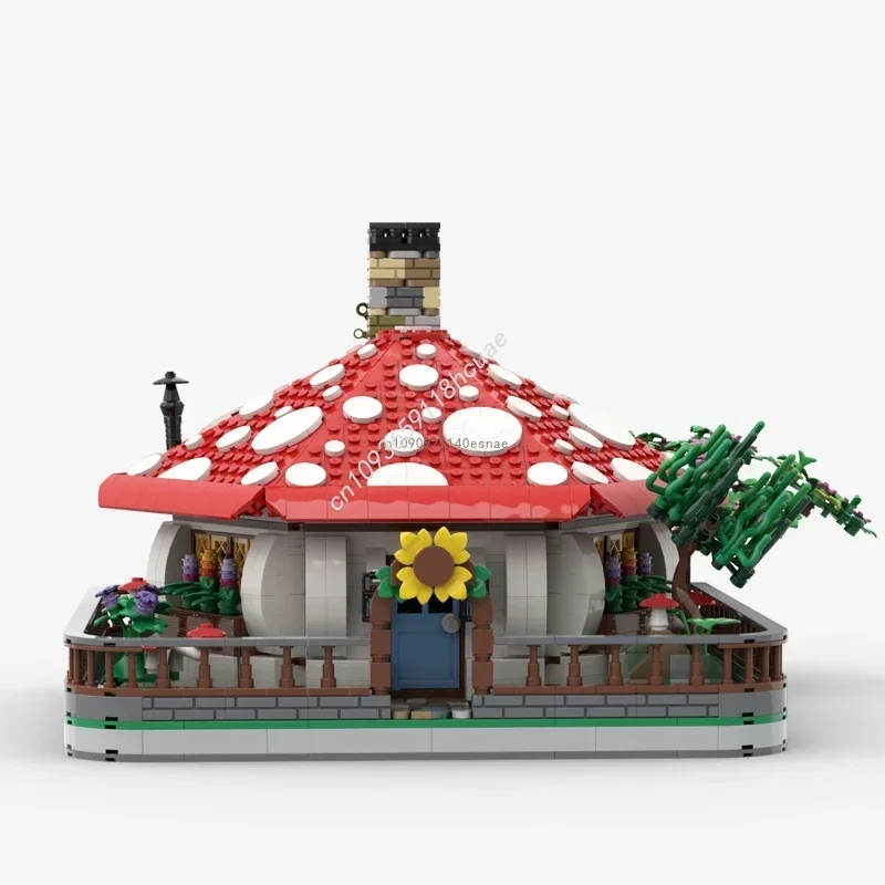 2106 Elementów Klocków Domek Grzybek z Bajki MOC Architektura Wioski Klocki do Składania Prezent Edukacyjny dla Dziewczynek na Urodziny dla Dzieci