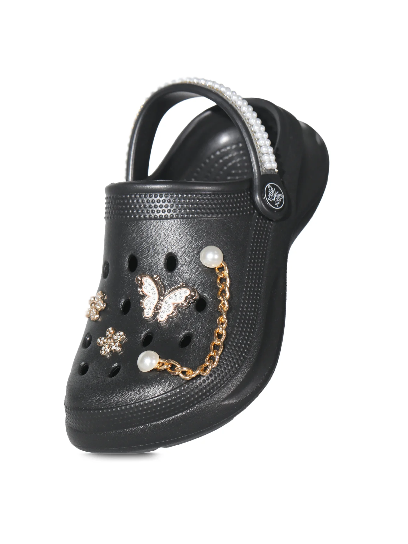 Kinder Slip-On Clogs und Pantoletten - Atmungsaktive, Wasserdichte EVA-Gartenschuhe mit Dekorativer Kette für Strand und Alltag 168 – Detail 8