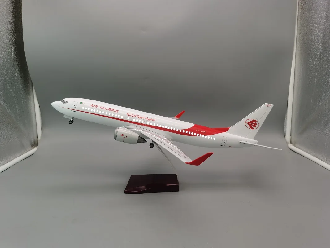 1/85 Scale Boeing B737-800 Algeria 47CM Aviation Model Base Alloy Metal Airplane Airliner Display Stand Adult Boys Children Coll