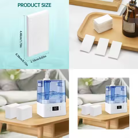 D0AB 40Pcs Humidifier Replacement Filter Replacement Aromatic Pads Humidifier Mineral Absorption Pad for LV600HH LV600S