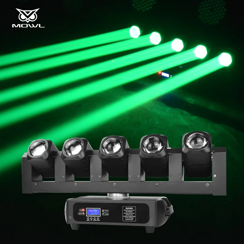 Stage Light Five-fingered Sword 5 Eyes  Light Wedding DJ Party KTV Dyed Scanning Spotlight With Strobe LED Moving Head Light
