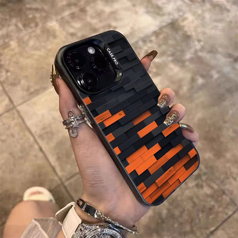 Funda de teléfono con bloques de construcción para iPhone 17 Pro Max, funda trasera dura para iPhone 17 Air 16E 16 15 14 13 12 11 7 8 Plus XS Max X XR