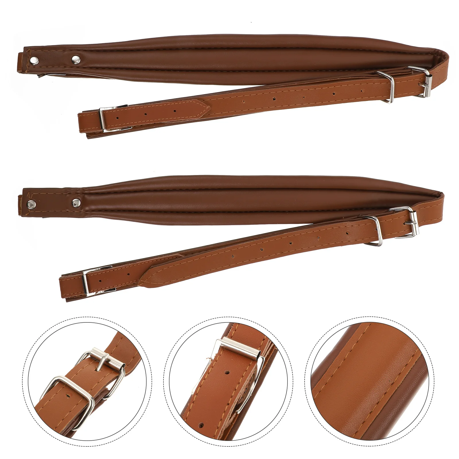 

2Pcs Elegant Accordion Shoulder Belt Simple Color Accordion Sling for All Sizes Moisture-Absorbing Breathable Support