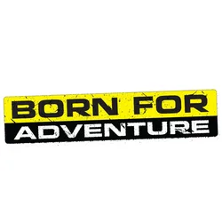 Autocollants de voiture BORN FOR ADVENTURE, décalcomanies en vinyle, pare-chocs amusant 4X4 SUV 4WD, accessoires étanches 15cm X 3cm