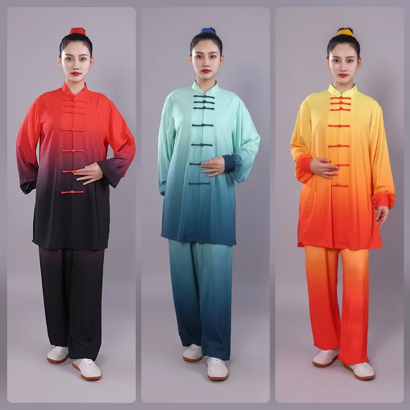 Uniforme de Kung Fu Ropa de Tai Chi Taijiquan Wushu Wing Chun Multicolor 2022 el gradiente transpirable