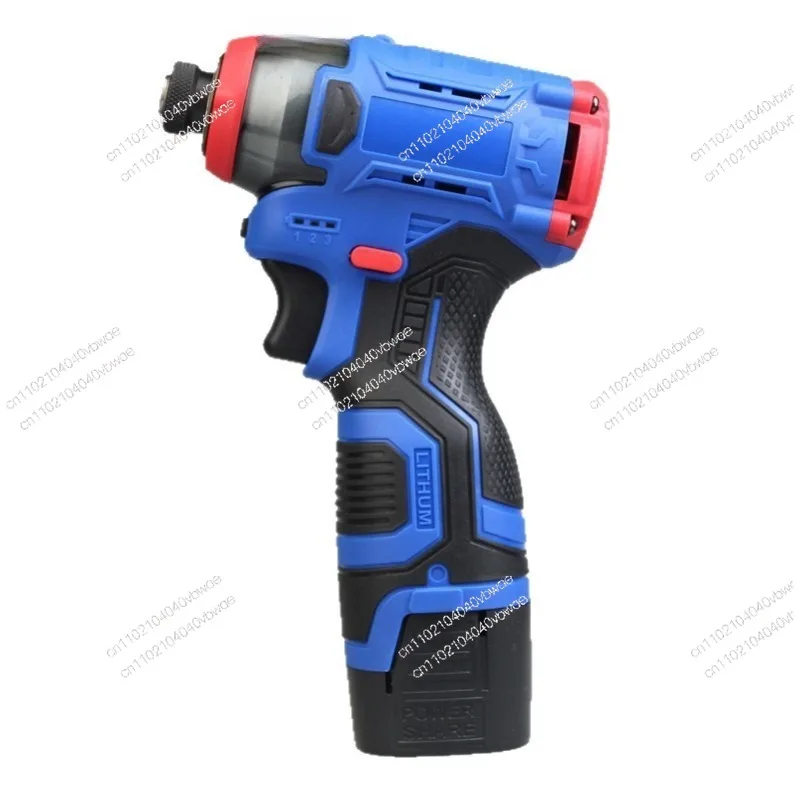 Brushless Lithium Battery Impact Screwdriver, Rechargeable Electric Screwdriver, 3-speed Household Handheld Tightening Machine