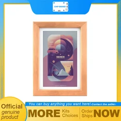Waveshare 7.3 Inch E-Paper Display ACeP 7-Color E-Ink Screen Module with Solid Wood Photo Frame Ultra-Long Standby 800Γ480