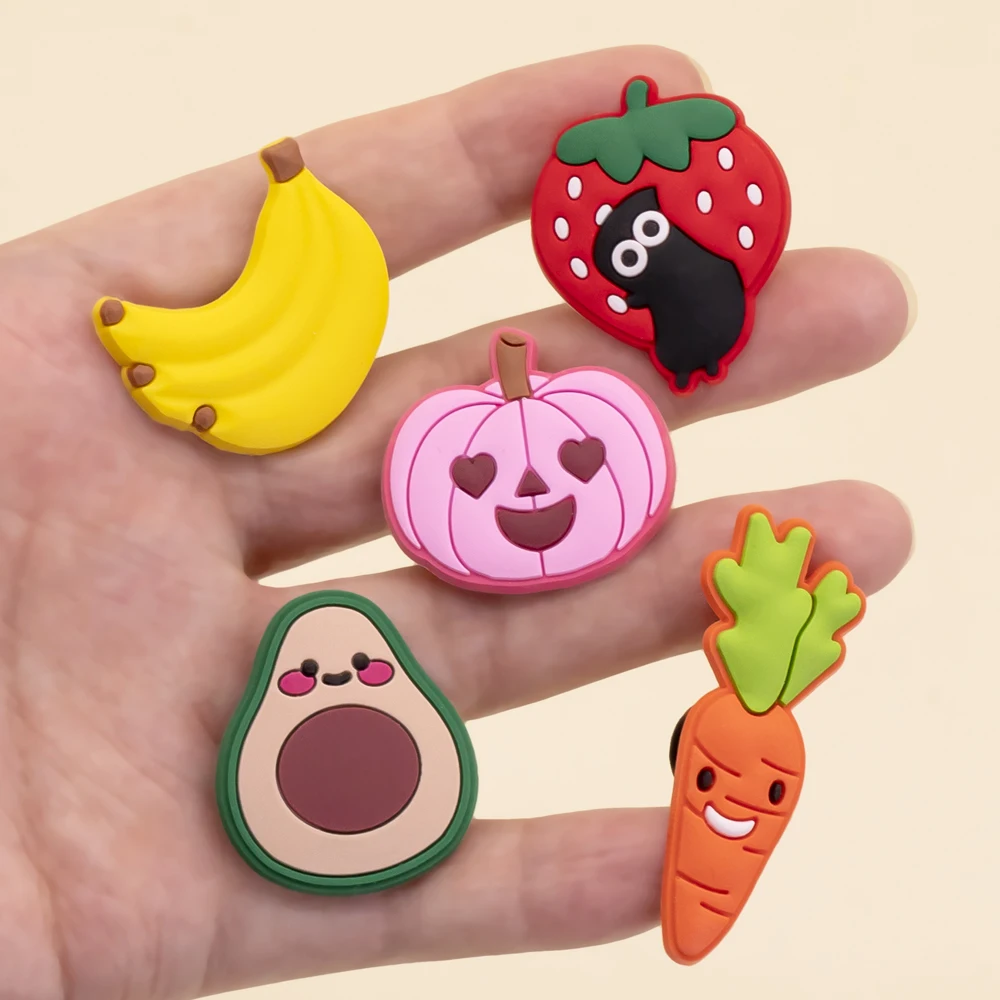 1/30 Stück Obst Schuh Charms Zitrone Avocado Wassermelone Banane Kokosnuss Pins für Mädchen Kinder Pflanzen Schuh Dekorationen Pins Zubehör – Detail 6
