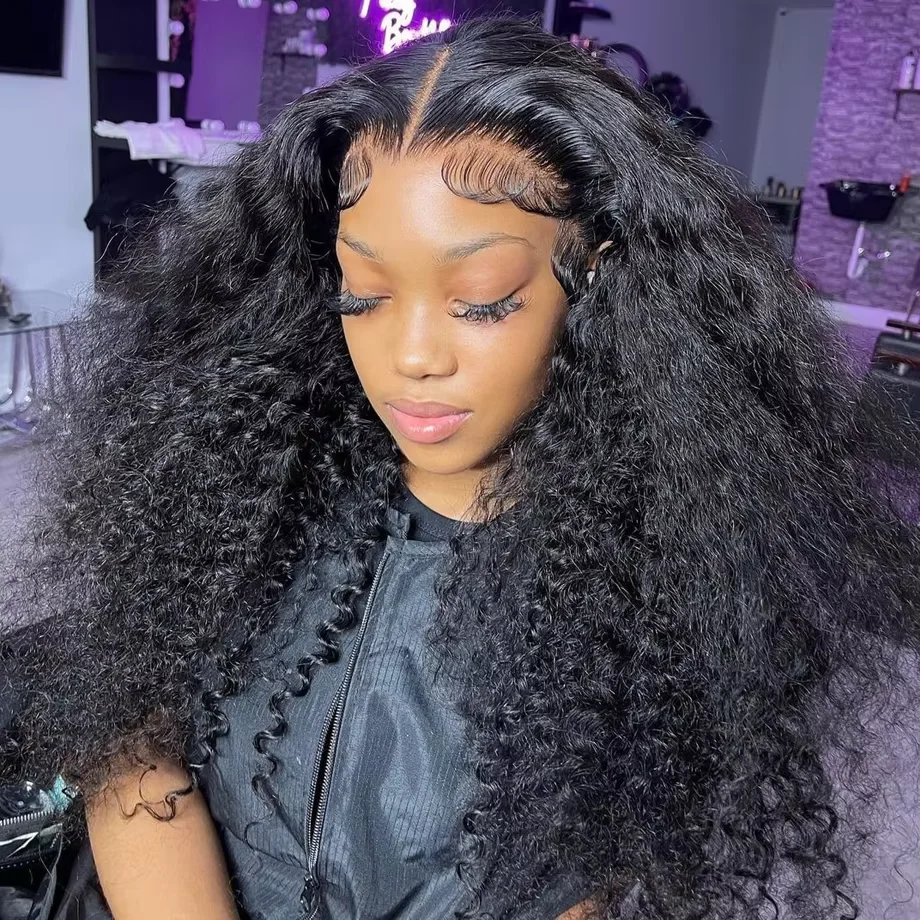 

200 Density Curly Lace Frontal Wigs Human Hair Deep Wave 13x6 HD Lace Front Wig Glueless 6x6 Preplucked For Women 30 40 Inch