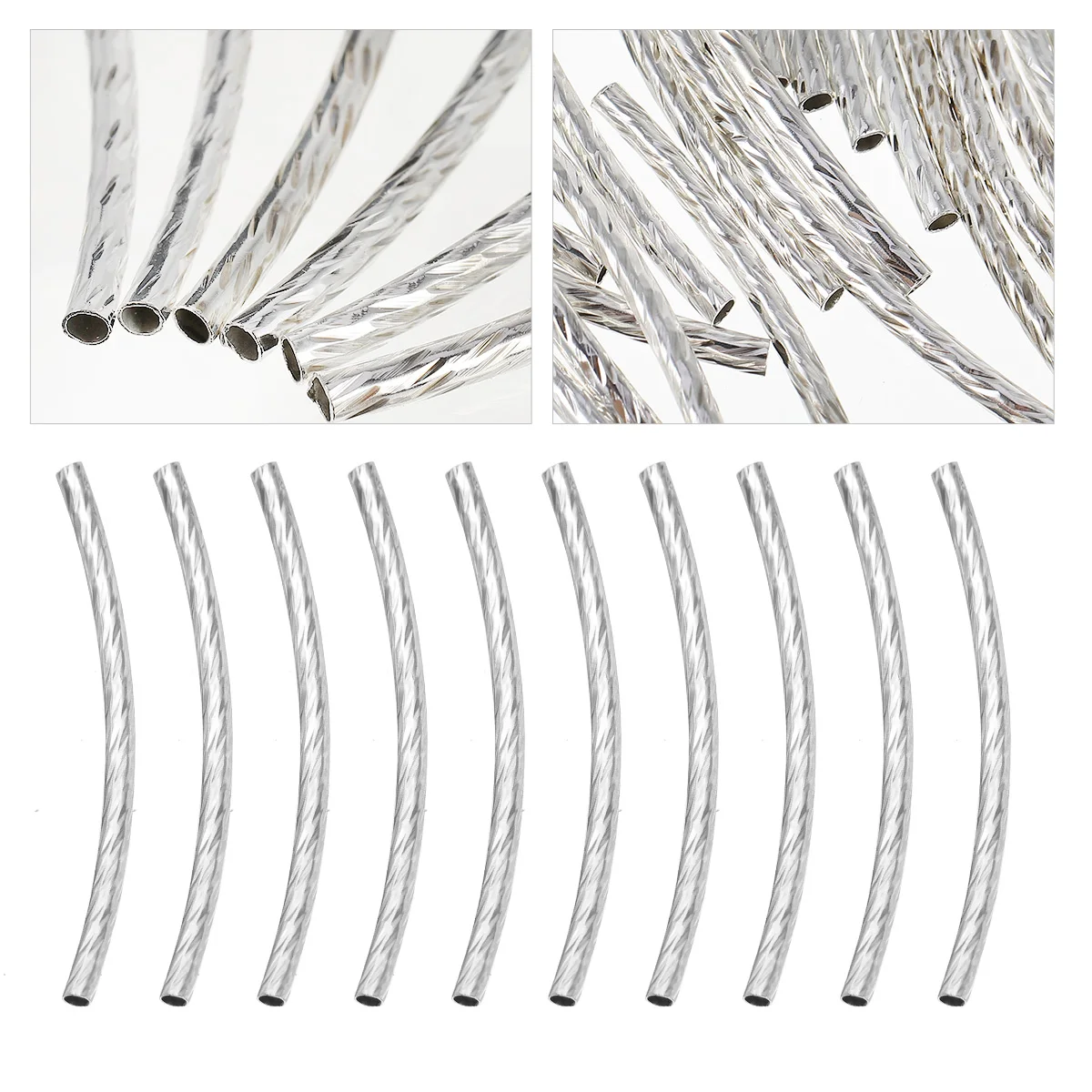 

200pcs Copper Tube Beads for Necklace DIY Jewelry Making Beautiful Accessories Home Decorations High Quality Safe Creative