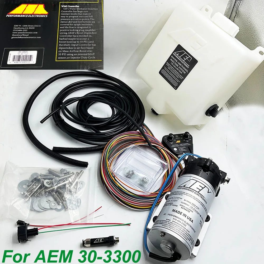 1 Set for AEM 30-3300 Electronics V2 Water / Methanol Injection Kit 1 Gallon Tank w/ Fluid MAP Sensor 303300,Made In US+Warranty