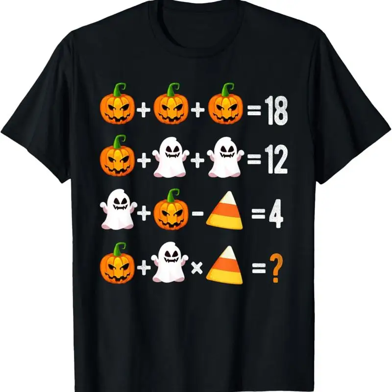 

Halloween Order of Operations Math Teacher pumpkin T Shirt Size S 5XL