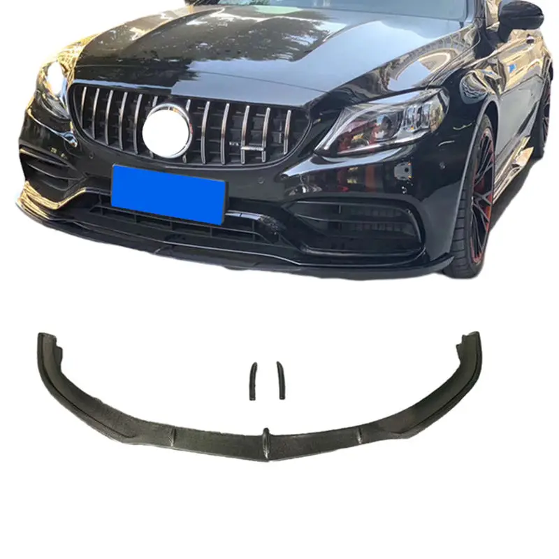 

W205 RZ Style Body Kit Accessories Carbon Fiber Fibre Front Lip Splitter Fits For Mercedes-Benz C Class W205 2015-2018