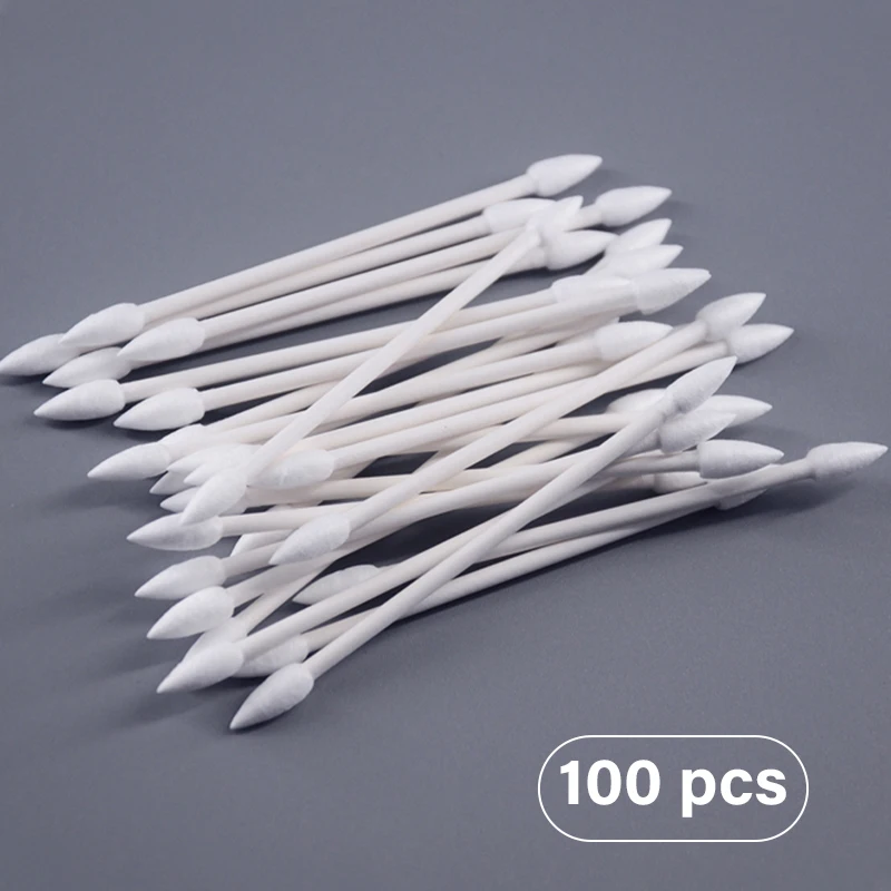 50/100 Stuks Stofvrij Wegwerp Wattenstaafje Wattenstaafje Voor AirPods Oortelefoon Hoofdtelefoon Telefoon Charge Port Accessoires