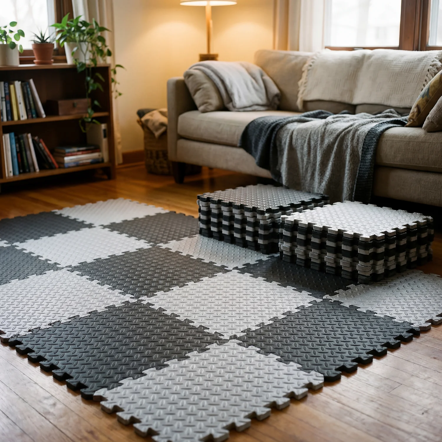 Large 60x60cm EVA Foam Mat 16Pcs Puzzle Carpet Thicken Floor Rug Splicing Livingroom Bedroom Yoga Gym Fitness Pad Soft Floor Rug