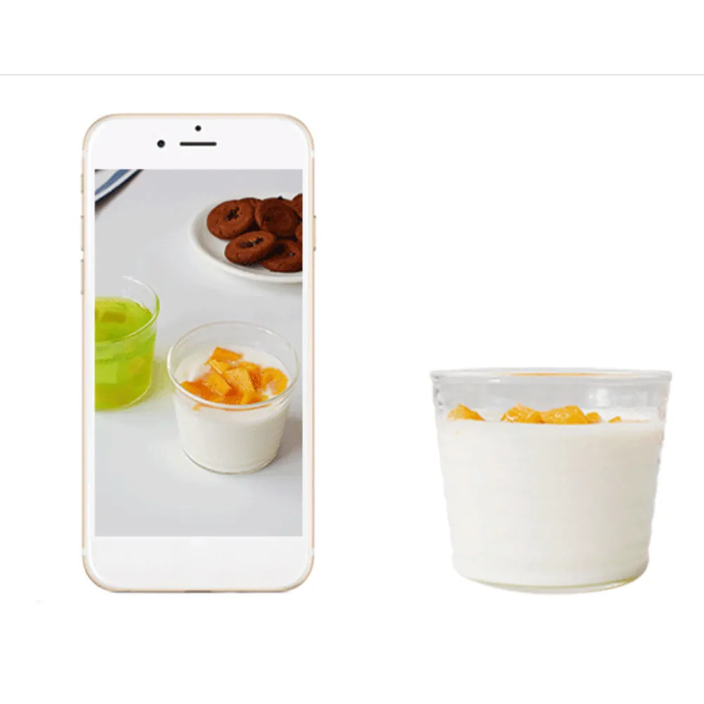 180Ml Premium Borosilicate Glass Yogurt Cup Multi Use Pudding Cup for Milk Coffee Tea Juice Storage Kitchen Dining Room Party