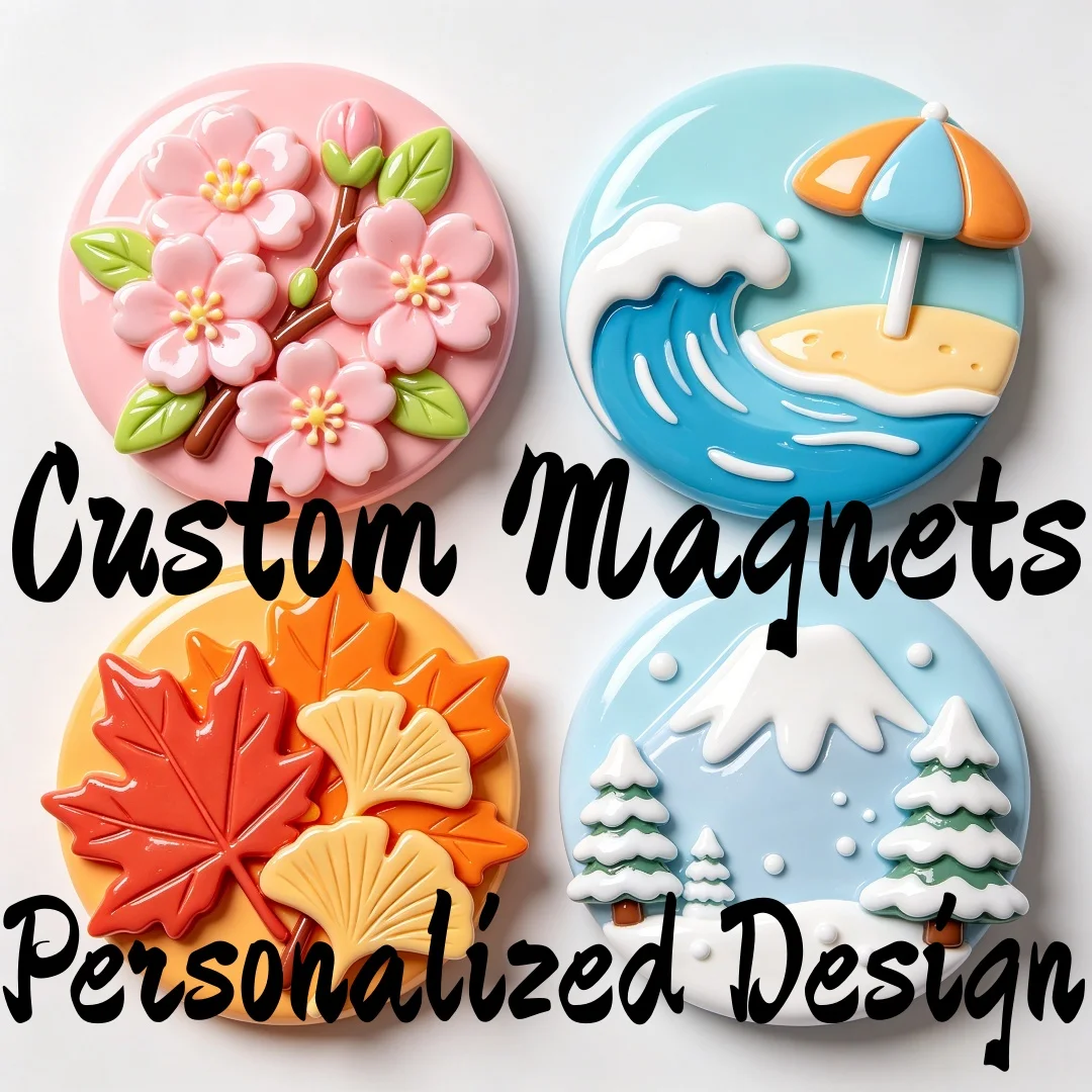 Custom 3D Fridge Magnets Personalized Design Refrigerator Magnet No MOQ Multi-theme Home Kitchen Decor Gift