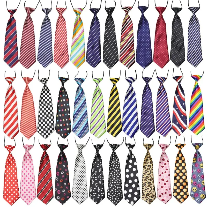 

50/100pcs Stripes Large Dog Neckties Mix style large ties For Big Pet Dogs Ties Grooming Bow Ties Dog Supplies