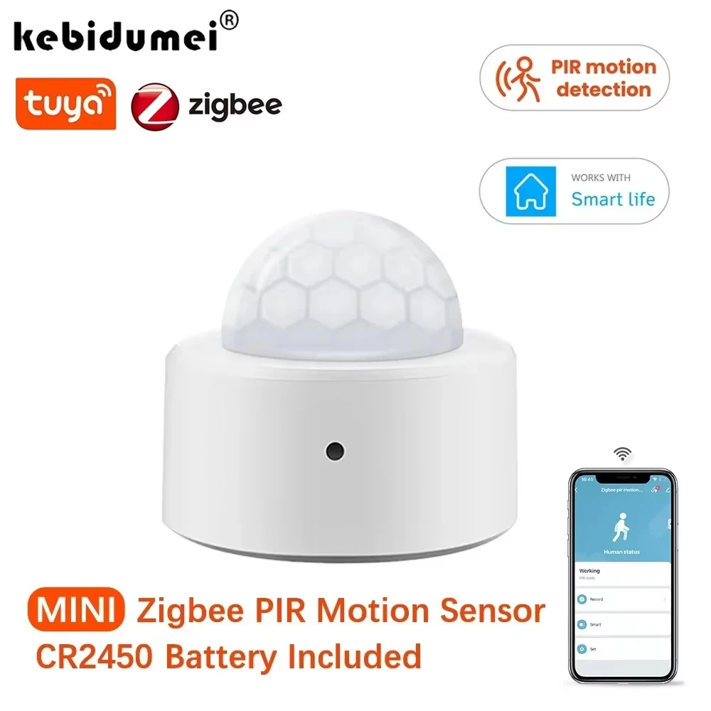 Tuya Zigbee Human Motion Sensor Smart Home Mini PIR Motion Sensor Infrared Detector Security Smart Life Works With Alexa Gateway