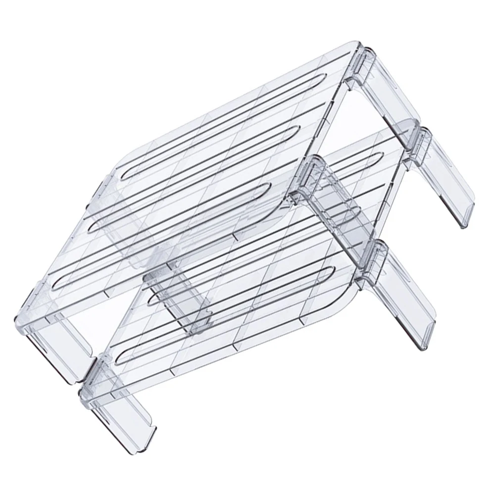 

2pcs Kitchen Storage Rack Multi-Function Stackable Bowl Plate Seasoning Rack Organizer Desktop Fridge Cabinet Shelf For