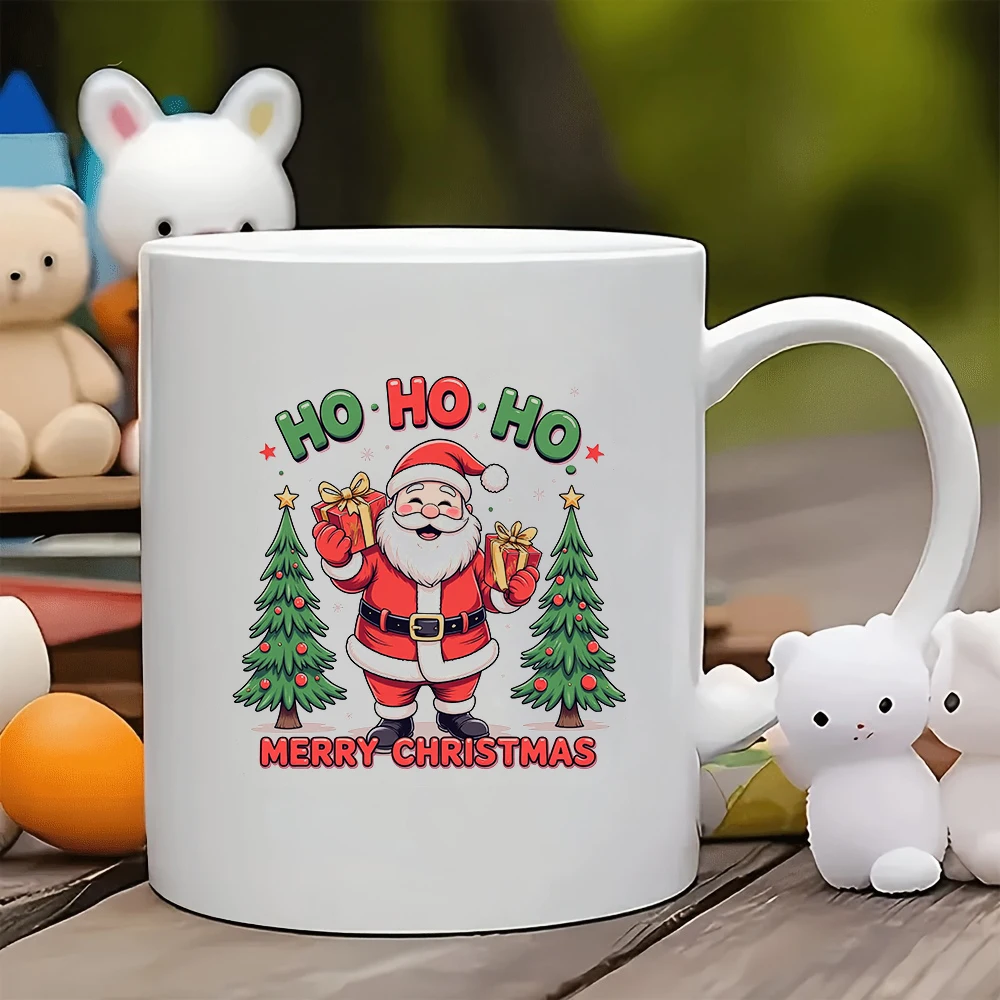

11oz Santa Claus cartoon illustration custom cup Christmas gift children's water cup home office coffee mug